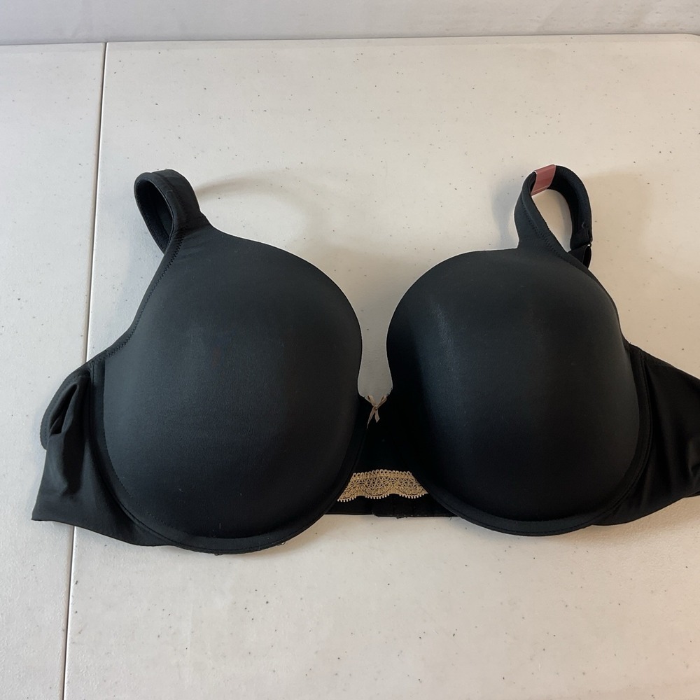 New Cacique Bra Size 48C Lightly Lined Full Coverage‎ Modern Luxe Black Wired